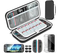 HEYSTOP Custodia per Nintendo Switch 2 Bundle di Accessori con Switch 2 Cover protettiva Dockable Switch 2 Pellicola Temperata,Switch 2 Racing Wheels Joycon Grip Cover per Nintendo Switch 2 Controller