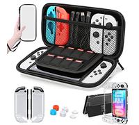 HEYSTOP Custodia per Nintendo Switch OLED Protettiva Cover per Nintendo Switch OLED con Protezione Schermo e Manopole per Pollice per Accessori