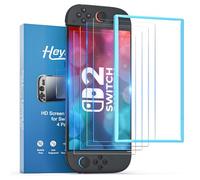 HEYSTOP Pellicola Protettiva per Nintendo Switch 2 [4 Pezzi] Pellicola Protettiva per Schermo in Vetro Temperato per Nintendo Switch 2 2025 Ultimo Modello, Durezza 9H AntiGraffio, HD Trasparente