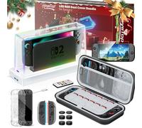 HEYSTOP Set di Accessori per Nintendo Switch 2 con Custodia da Trasporto Switch 2, Cover Protettiva Switch 2, Dock con Copertura Antipolvere Switch 2, Protezione per lo Schermo per Nintendo Switch 2