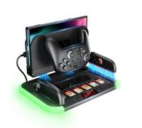 HEYSTOP Switch 2 Station con Dock di Ricarica Joycon per Ricaricare il Controller Nintendo Switch 2 Pro, Kit di Accessori per Riporre Switch 2 con Dock TV e 6 Alloggiamenti per Schede di Gioco