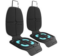 HEYTRIP Coprisedili per auto, 2 pezzi, posteriore/avanti, per bambini da 0 a 12 anni, impermeabile, facile da pulire, antiscivolo, adatto alla maggior parte dei sedili dell'auto (blu nero)