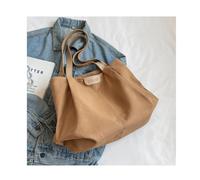 HeYuMeio Grande capacità tela borsa, alla moda e casual una borsa a spalla per gli studenti che si spostano in classe,Marrone