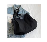 HeYuMeio Grande capacità tela borsa, alla moda e casual una borsa a spalla per gli studenti che si spostano in classe,Nero