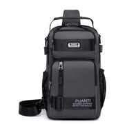 HeYuMeio Zaino multiuso, adatto per escursioni e ciclismo uomo e donna - borsa a tracolla con jack per cuffie e borsa per il tempo libero,Grigio
