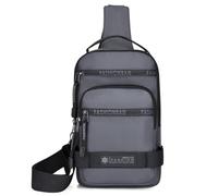 HeYuMeio Zaino multiuso, adatto per escursioni e ciclismo uomo e donna - borsa a tracolla con jack per cuffie e borsa per il tempo libero,Grigio