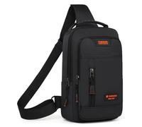 HeYuMeio Zaino multiuso, adatto per escursioni e ciclismo uomo e donna - borsa a tracolla con jack per cuffie e borsa per il tempo libero,Nero