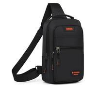 HeYuMeio Zaino multiuso, adatto per escursioni e ciclismo uomo e donna - borsa a tracolla con jack per cuffie e borsa per il tempo libero,Nero