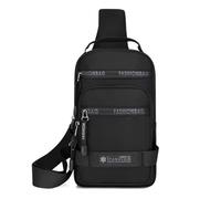 HeYuMeio Zaino multiuso, adatto per escursioni e ciclismo uomo e donna - borsa a tracolla con jack per cuffie e borsa per il tempo libero,Nero