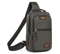 HeYuMeio Zaino multiuso, adatto per escursioni e ciclismo uomo e donna - borsa a tracolla con jack per cuffie e borsa per il tempo libero,Grigio