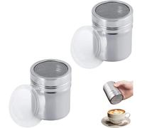 Heyumybit Spargi Cacao in Polvere,2 Pezzi Spargi Zucchero a Velo, Dosatore Cacao in Polvere,Setaccio per Farina in Acciaio Inox per Caffè,Spezie,Cacao,Zucchero