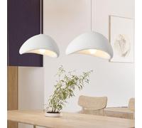 HEYUN Lampada A Sospensione Creativa Stile Giapponese Wabi-sabi E27 Lampadario In Polietilene Bianco Tavolo Da Pranzo Moderno 3 Luci Illuminazione Interna Decorazione Domestica Regolabile(B,40CM)