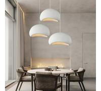 HEYUN Lampada A Sospensione Creativa Wabi-sabi E27 Lampadario In Polietilene Bianco Tavolo Da Pranzo Moderno Lampada A Sospensione 3 Luci Illuminazione Interna Decorazione Domestica Regolabile(A1)