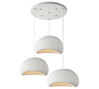 HEYUN Lampada A Sospensione Creativa Wabi-sabi E27 Lampadario In Polietilene Bianco Tavolo Da Pranzo Moderno Lampada A Sospensione 3 Luci Illuminazione Interna Decorazione Domestica Regolabile(A1)