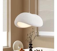 HEYUN Lampadario A Sospensione Wabi-Sabi E27 Stile Giapponese Moderno Altezza Regolabile Per Tavolo Da Pranzo Soggiorno Camera Da Letto Cucina Caffè Corridoio Design Creativo Bianco A Nido D'Uccello(5