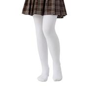 HeyUU Calze termiche da bambina con fodera interna per bambini, calze da balletto invernali, calde calze termiche, bianco, 11-13 anni