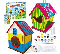 Heyzeibo 2Pack Kit per Dipingere Bambini per Costruire e Dipingere Casetta per Uccelli, Arti e Mestieri in Legno Regali di Pasqua per Ragazze Ragazzi Toddler