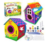 Heyzeibo Kit di Casette per Uccelli 2Pack, Kit di Artigianato per Bambini per Costruire e Dipingere Casette per Uccelli, Artigianato Artistico in Legno per Ragazze, Ragazzi e Bambini