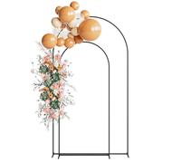 HEYZOEY Arco per matrimonio, 7,2 FT, 6 FT, set di 2, colore nero, decorazione per cerimonia, compleanno, decorazione per feste