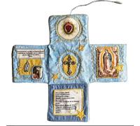 HEZDGPRFL Libro devozionale tascabile fatto a mano - Edizione Fede, set di preghiere cattoliche con croce, perfetto regalo cristiano