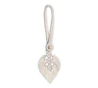 HEZHANG Ferma Tende 2 Pezzi fermatenda Moda Semplice Intrecciato Nappa Foglia Corda for Tende Accessori for la casa Arredamento(Beige)