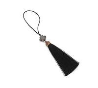 HEZHANG Ferma Tende Nappe di Seta Frangia Cucito Bang Nappa Trim con Perline Pendenti for Tende Fai da Te Segnalibro Chiave Accessori for l'Abbigliamento(01,2pc)