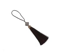HEZHANG Ferma Tende Nappe di Seta Frangia Cucito Bang Nappa Trim con Perline Pendenti for Tende Fai da Te Segnalibro Chiave Accessori for l'Abbigliamento(04,2pc)