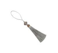 HEZHANG Ferma Tende Nappe di Seta Frangia Cucito Bang Nappa Trim con Perline Pendenti for Tende Fai da Te Segnalibro Chiave Accessori for l'Abbigliamento(10,2pc)