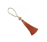 HEZHANG Ferma Tende Nappe di Seta Frangia Cucito Bang Nappa Trim con Perline Pendenti for Tende Fai da Te Segnalibro Chiave Accessori for l'Abbigliamento(07,2pc)