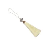 HEZHANG Ferma Tende Nappe di Seta Frangia Cucito Bang Nappa Trim con Perline Pendenti for Tende Fai da Te Segnalibro Chiave Accessori for l'Abbigliamento(21,2pc)