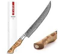 HEZHEN Coltello da Cucina da 25 cm,Coltello da Chef in Acciaio Damasco,Coltello Giapponese in Acciaio ad Alto Tenore di Carbonio con Impugnatura Ergonomica,Ben Equilibrato e Nitido…