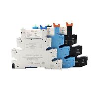 HF41F 12V 24V Relè di potenza con montaggio su PCB integrato supporto relè Modulo contatto in tensione Set interruttore SSR da CA a CC 1 pezzo(GREY 24V)
