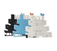 HF41F 12V 24V Relè di potenza for montaggio su PCB integrato con supporto relè Modulo contatto tensione Set guida DIN(GREY 24V)