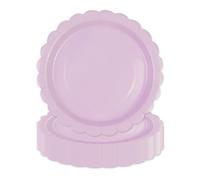 HFBOBP 50 piatti di carta smerlati viola per cena e dessert, usa e getta, per feste, lauree, vacanze, matrimoni, feste di compleanno, baby shower, decorazioni