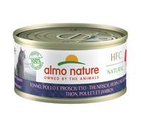 Almo Nature HFC Natural Cat Tonno Pollo e Prosciutto 70 g Alimento Umido per Gatti Adulti