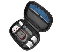 HFCOONY Custodia da viaggio e organizer per diabetici, custodia portatile per test del diabete, borsa da viaggio per insulina per monitor del glucosio, glucometro, strisce reattive, aghi, custodia per
