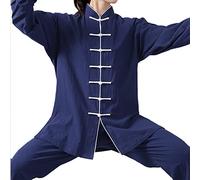 HFCY Chinese Traditional Tai Chi Uniforms Uniforme Qi Gong E Kung Fu Donna Uomo Uniforme Tradizionale per Arti Marziali,Blue-L