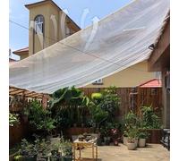 HFDASUENT Rete Telo Ombra con Occhielli,Bianco Copertura Parasole Esterna Occhielli Telo Ombreggiante Rete Parasole Protezione Solare,per Pollaio Posto, Fiore, Campeggio