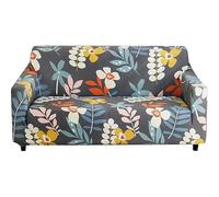 hfdch Copridivano 3 Posti Fiori Foglie Copridivano 3 Posti Senza Impermeabile Per Animali Copridivano Elasticizzato 1 Pezzo, In Spandex, Jacquard, Con Antiscivolo