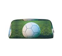 Hfderw Art Déco, astuccio in pelle con cerniera, portatile, astuccio per matite, beauty case per il trucco, colore argento, taglia unica, Art Déco, argento, taglia unica, argento, Taglia unica, Art