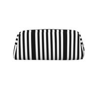 Hfderw Astuccio in pelle con cerniera per matite e matite, portatile, borsa per cosmetici, Oro, One Size, Art Deco