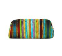 Hfderw Astuccio portamatite in pelle con cerniera, portatile, astuccio per trucchi, borsa per il trucco, colore oro, taglia unica, Art Déco, dorato, taglia unica, Art Déco, oro, Taglia unica, Art Deco