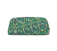 Hfderw Astuccio portamatite in pelle con cerniera, portatile, astuccio per trucchi, borsa per il trucco, colore oro, taglia unica, Art Déco, dorato, taglia unica, Art Déco, oro, Taglia unica, Art Deco