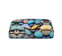 Hfderw Astuccio portamatite in pelle con cerniera, portatile, astuccio per trucchi, borsa per il trucco, colore oro, taglia unica, Art Déco, dorato, taglia unica, Art Déco, oro, Taglia unica, Art Deco