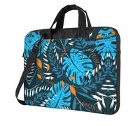 HFDERW Summer Tropical Leaves Ultra-Sottile Portatile One-Shoulder Bag Borsa A Tracolla Per Gli Uomini Donne Impermeabile Computer Bag, Nero , 15.6 inch