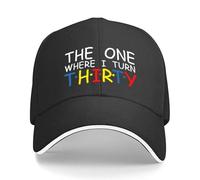 HFDGFJKKL Cappello da Baseball 30° Compleanno Quello in Cui compio Trenta Squadre 30° Sole sulla Spiaggia Duro Sole per Le Donne 2025 Halloween Maschile e Regali Sportivi