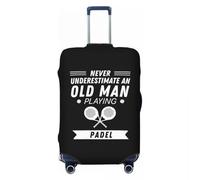 HFDGFJKKL L'abitudine non sottovaluta mai un vecchio che gioca a padel da tennis coprivaligia copri valigie da viaggio antipolvere per 18-32 pollici