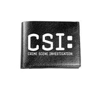 HFDGFJKKL Portafoglio di qualità CSI: Scena del crimine Indagine logo, scienza forense, indagine, mistero, Business Mens Casual Elegante Semplice Pratico Halloween e regali di Natale