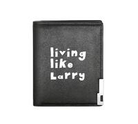 HFDGFJKKL Portafoglio di qualità Vivere Come Larry Business Mens Casual Elegante Semplice Pratico Elegante Stampa Creativo Halloween e regali di Natale