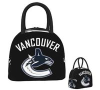 HFDGFJKKL Zaino Vancouver Hockey Canuck Eential Active Inulated Bento Box Lunch Tote Picnic Termico per Donna Regali di Halloween e Natale